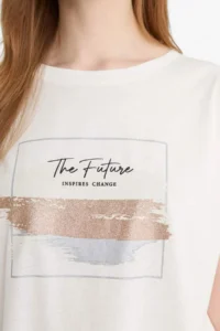 DeFacto Regular Fit Crew Neck Printed Short Sleeve T-Shirt - Image 5