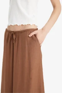 DeFacto A Cut Normal Waist Crinkle Fabric Midi Skirt - Image 5
