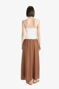 DeFacto A Cut Normal Waist Crinkle Fabric Midi Skirt - Image 6
