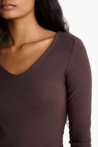 DeFacto Slim Fit Basic Plain Modal Long Sleeve T-Shirt - Image 5