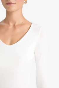 DeFacto Slim Fit Basic Plain Modal Long Sleeve T-Shirt - Image 5