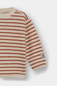 DeFacto Baby Boy Crew Neck Striped Sweatshirt - Image 2