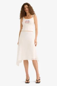 DeFacto A Form Normal Waist Siphon Midi Skirt - Image 2