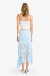 DeFacto Elastic Waist Half Lining Lace Midi Skirt - Image 5
