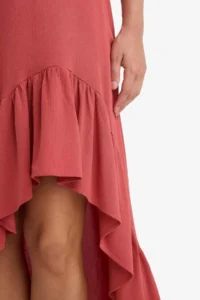 DeFacto Asymmetrical Normal Waist Crinkle Fabric Midi Skirt - Image 5