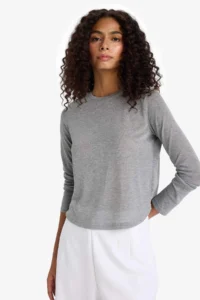DeFacto Regular Fit Crew Neck Long Sleeve T-Shirt - Image 4
