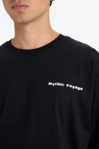 DeFacto 100% Cotton Boxy Fit Printed T-Shirt - Image 5