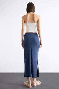 DeFacto slim Fit Narrow Kesim slit Midi Skirt - Image 8