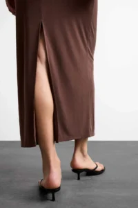 DeFacto slim Fit Narrow Kesim slit Midi Skirt - Image 6