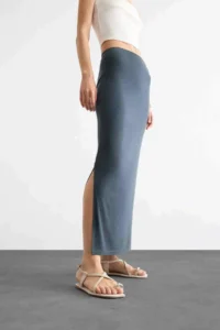 DeFacto slim Fit Narrow Kesim slit Midi Skirt - Image 6