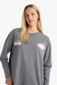 DeFacto 100% Cotton Loose Fit Back Printed T-Shirt - Image 5