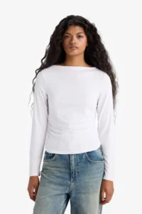DeFacto slim Fit Boat Neck Long Sleeve T-Shirt - Image 4