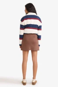 DeFacto High Waist Suede Mini Skirt - Image 3