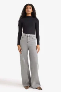 DeFacto Half Turtleneck Long Sleeve Snap-On Body - Image 2