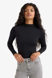 DeFacto Half Turtleneck Long Sleeve Snap-On Body - Image 3