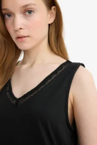 DeFacto Lace Detailed V-neck Tank Top - Image 5