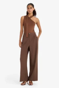 DeFacto One Shoulder Body with Tie Detail and Snap Fastener - Image 2