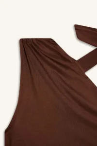 DeFacto One Shoulder Body with Tie Detail and Snap Fastener - Image 8
