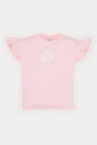DeFacto Crew Neck Printed Short Sleeve T-Shirt Baby Girl