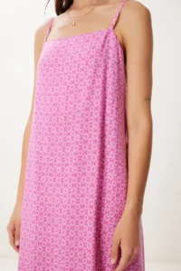 Happiness İstanbul Women Pink Sleeveless Summer Viscose Dress - Image 4