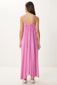 Happiness İstanbul Women Pink Sleeveless Summer Viscose Dress - Image 5
