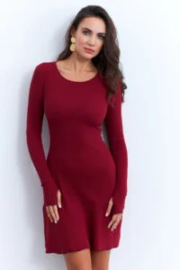 Cool & Sexy Women Burgundy tied up Camisole Mini Dress - Image 6