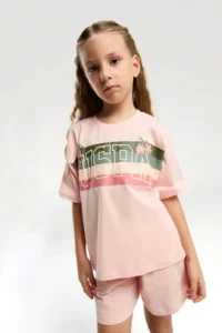 US Polo Assn. U.s. Polo Shirt Assn Girls' White Shorts Set - Image 2