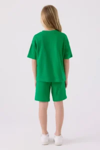 US Polo Assn. U.s. Polo Shirt Assn Girls' Green Bermuda Set - Image 5