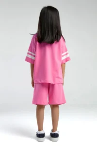 US Polo Assn. Premium Girls' Fuchsia Bermuda Set - Image 3