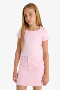 DeFacto Short Sleeve T-Shirt Girls' - Image 3