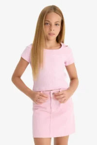 DeFacto Short Sleeve T-Shirt Girls' - Image 4