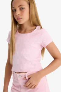 DeFacto Short Sleeve T-Shirt Girls' - Image 5