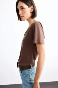 DeFacto V-neck Modal Short Sleeve T-Shirt - Image 5