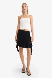 DeFacto A Cut Normal Waist Ruffle Detailed Mini Skirt - Image 2
