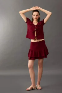 DeFacto Regular Fit Aerobin Short Size Skirt