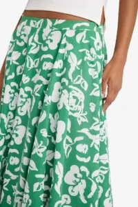DeFacto A-Line Floral Patterned Normal Waist Linen Look Maxi Skirt - Image 5