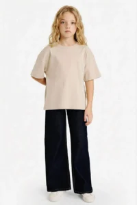 DeFacto Oversized Crew Neck Short Sleeve T-Shirt Girl - Image 2