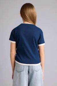 DeFacto slim Fit Rib T-Shirt Girls' - Image 5