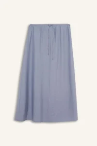 DeFacto Relax Fit Elastic Waist Crinkle Fabric Ankle Midi Skirt - Image 6