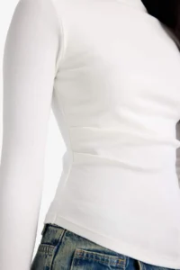 DeFacto Slim Fit Boat Neck Ribbed Long Sleeve T-Shirt - Image 5