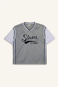 DeFacto Oversize Wide Fit V-Neck Embroidered Tulle Short Sleeve T-Shirt for Boys - Image 8