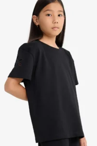 DeFacto Overshirt Fit Crew Neck Embroidery Short Sleeve T-Shirt Girl Child - Image 2