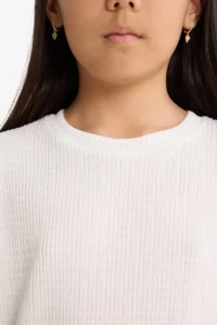 DeFacto Oversize Wide Fit Crew Neck Short Sleeve T-Shirt Girls - Image 5