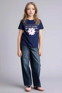 DeFacto Printed T-Shirt Girls' - Image 2