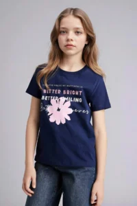 DeFacto Printed T-Shirt Girls' - Image 3