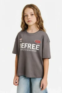 DeFacto Oversize Crew Neck Slogan Printed Short Sleeve T-Shirt Girls - Image 3