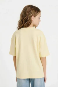 DeFacto Oversize Crew Neck Slogan Printed Short Sleeve T-Shirt Girls - Image 3