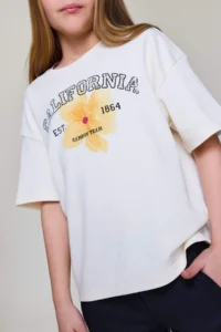 DeFacto Oversized Floral T-Shirt Girls' - Image 2