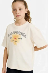 DeFacto Oversized Floral T-Shirt Girls' - Image 3