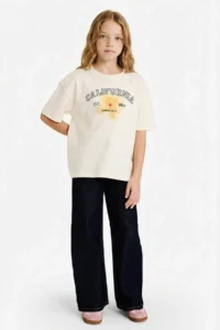DeFacto Oversized Floral T-Shirt Girls' - Image 4
